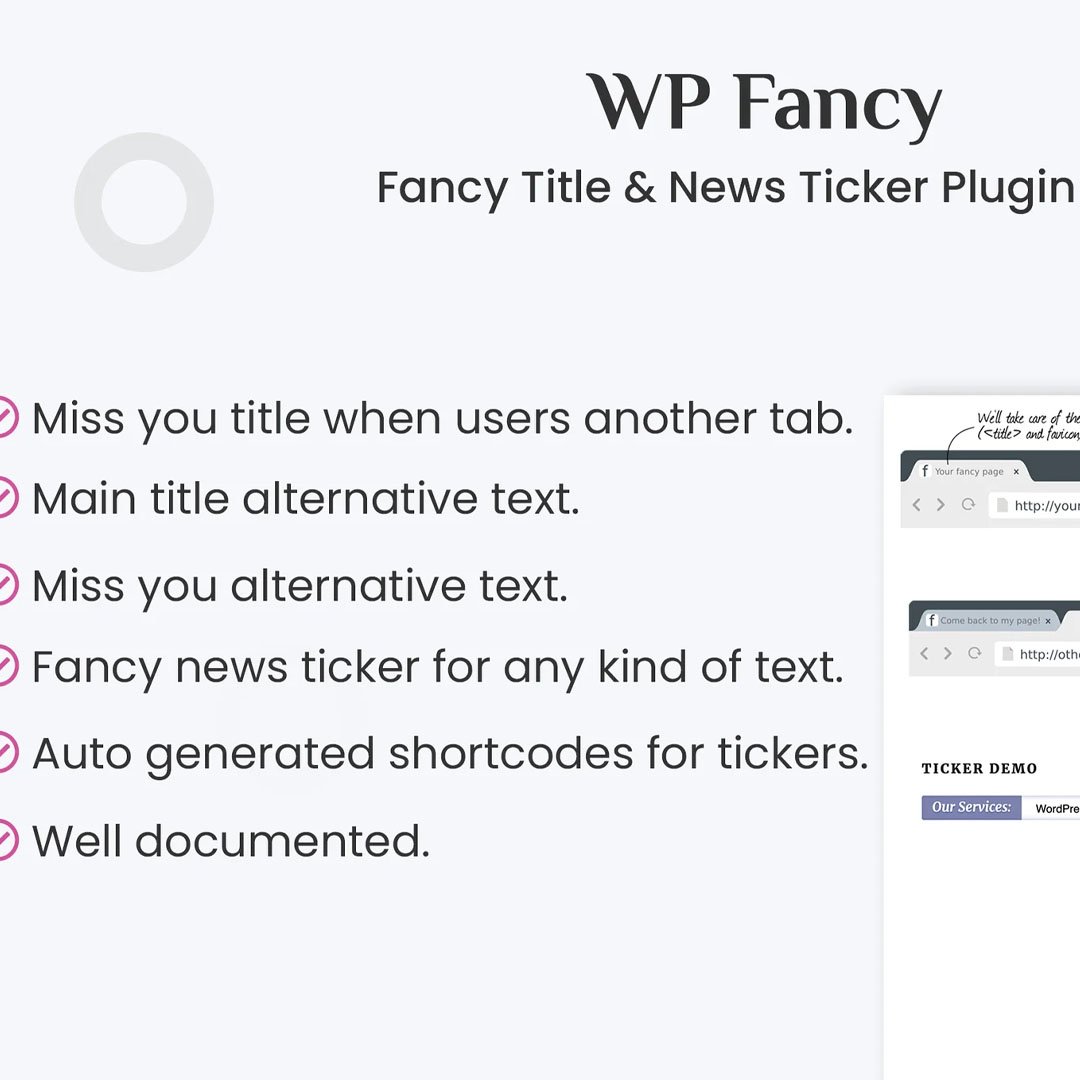 Fancy Title and News Ticker WordPress Plugin